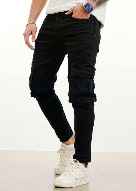 Джинси карго звужені до низу чорні MFStore Изображение Джинси карго звужені до низу чорні MFStore