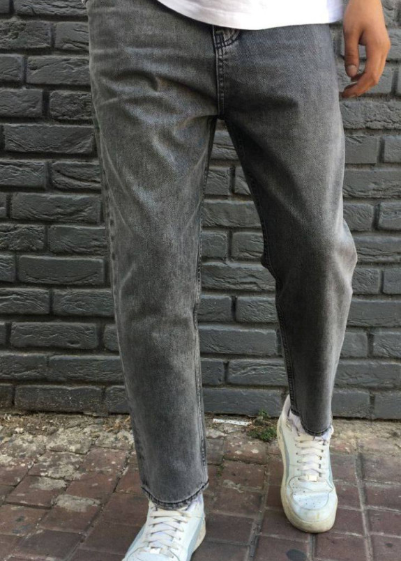 Чоловічі джинси прямі затерті сірі MFStore Изображение Чоловічі джинси прямі затерті сірі MFStore