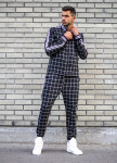 Спортивный костюм черный в клетку MFStore Изображение Спортивный костюм черный в клетку MFStore