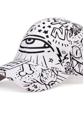 Бейсболка з принтом ока біла MFStore Изображение Бейсболка з принтом ока біла MFStore