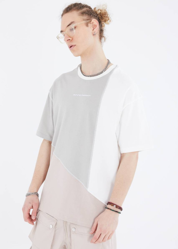 Футболка оверсайз трьохкольорова MFStore Изображение Футболка оверсайз трьохкольорова MFStore