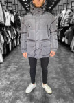 Изображение Серая мужская куртка с боковыми и накладными карманами MFStore