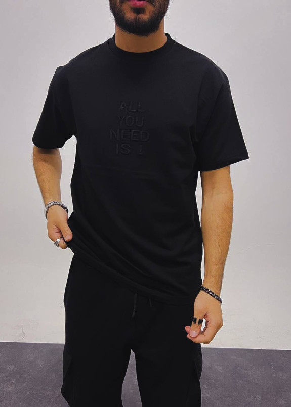 Футболка оверсайз all you need is чорна MFStore Изображение Футболка оверсайз all you need is чорна MFStore