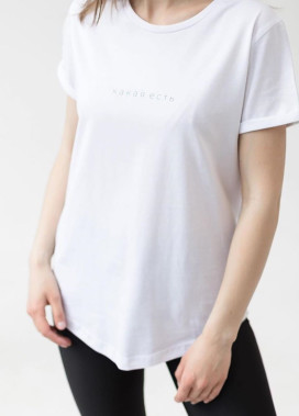 Футболка женская с принтом какая есть Изображение Футболка женская с принтом какая есть