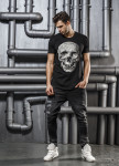 Футболка черная с детализированным черепом Mfstore Изображение Футболка черная с детализированным черепом Mfstore