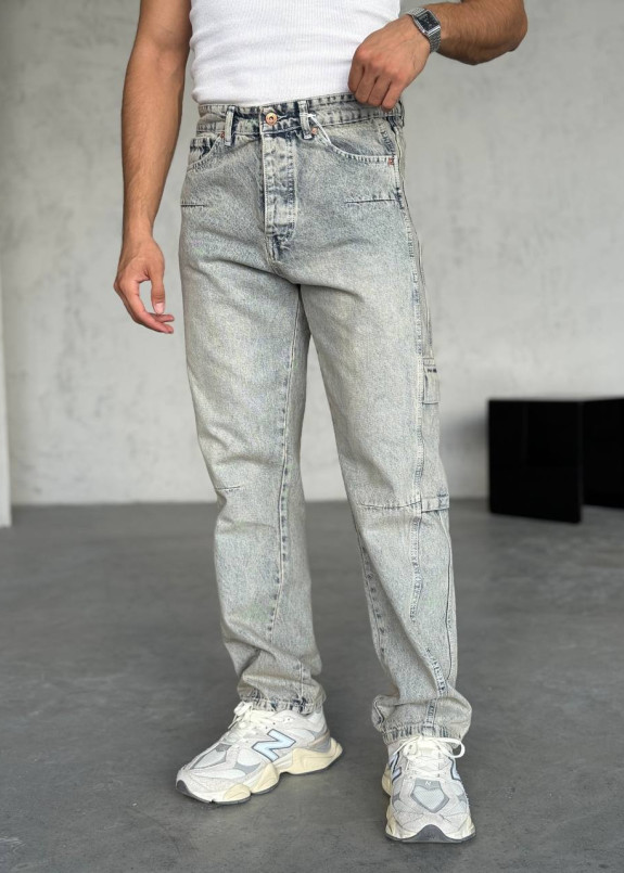 Багі прямі сіро-блакитні карго MFStore Изображение Багі прямі сіро-блакитні карго MFStore