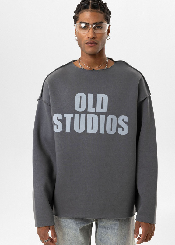 Світшот оверсайз на флісі old studios сірий MFStore Изображение Світшот оверсайз на флісі old studios сірий MFStore