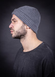 Шапка з теплої пряжі з відворотом сіра MFS Изображение Шапка з теплої пряжі з відворотом сіра MFS