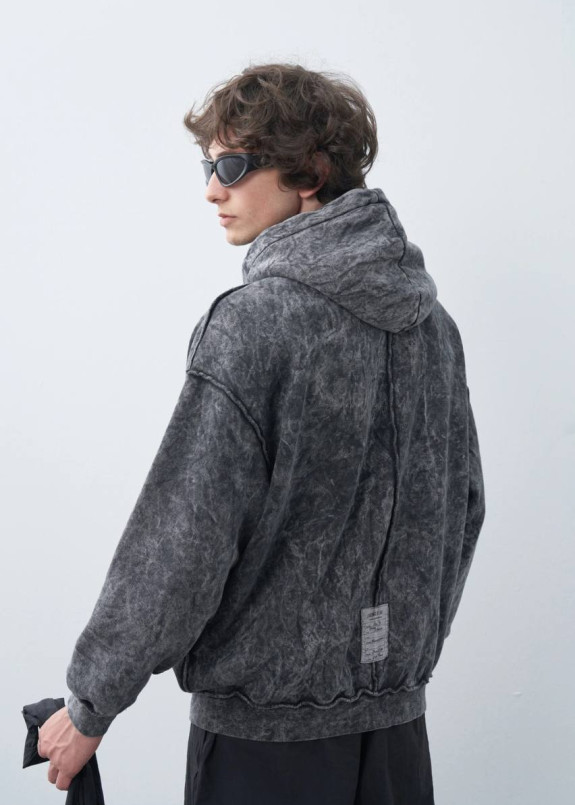 Худі оверсайз виварене темно-сіре MFStore Изображение Худі оверсайз виварене темно-сіре MFStore