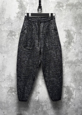 Штани вільного крою з білим вкрапленням чорні MFStore Изображение Штани вільного крою з білим вкрапленням чорні MFStore