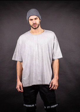 Трикотажная футболка с вареным эффектом Изображение Трикотажная футболка с вареным эффектом