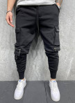 Штаны спортивные карго на манжетах черные MFStore Изображение Штаны спортивные карго на манжетах черные MFStore
