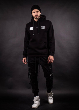 Худи черное who never go crazy MFStore Изображение Худи черное who never go crazy MFStore