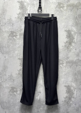 Спортивні штани вільного крою у смужку чорні MFStore Изображение Спортивні штани вільного крою у смужку чорні MFStore