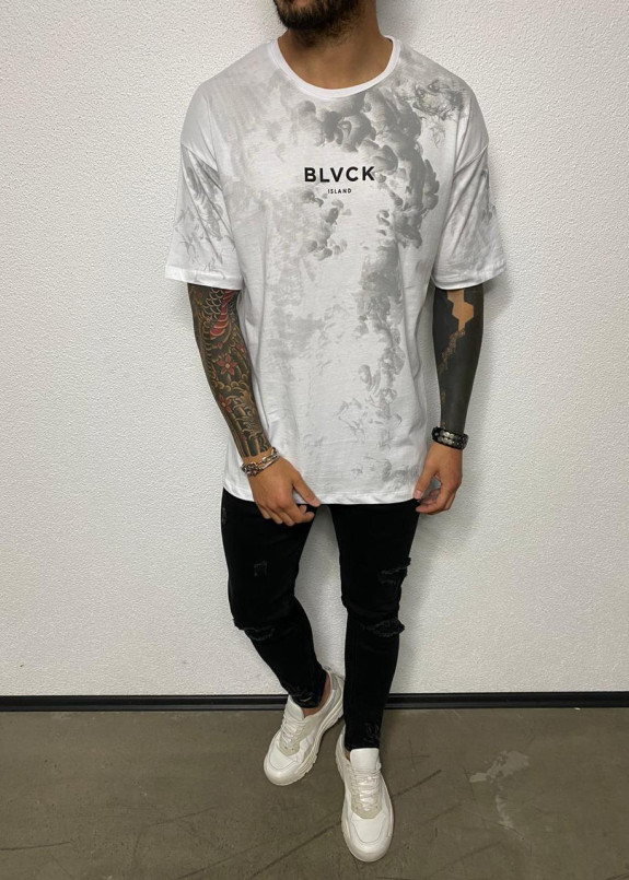 Футболка белая з дымом MFStore Изображение Футболка белая з дымом MFStore