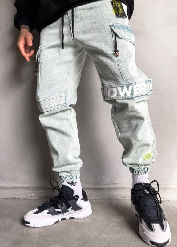 Джоггери карго на липучках голубі MFStore Изображение Джоггери карго на липучках голубі MFStore