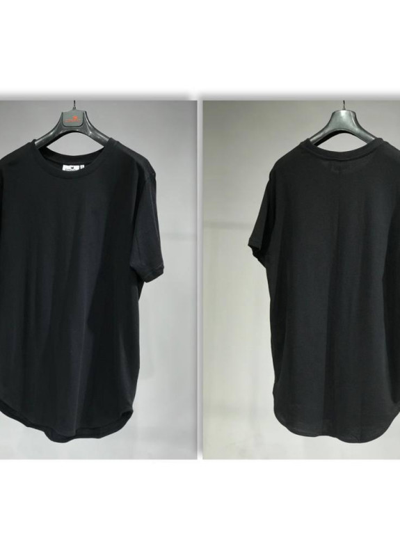 Футболка черная базовая с округлением MFStore Изображение Футболка черная базовая с округлением MFStore