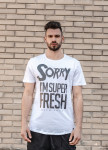 Футболка белая sorry I'm super fresh Mfstore Изображение Футболка белая sorry I'm super fresh Mfstore