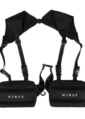 Багатофункціональна нагрудна сумка чорна MFStore Изображение Багатофункціональна нагрудна сумка чорна MFStore