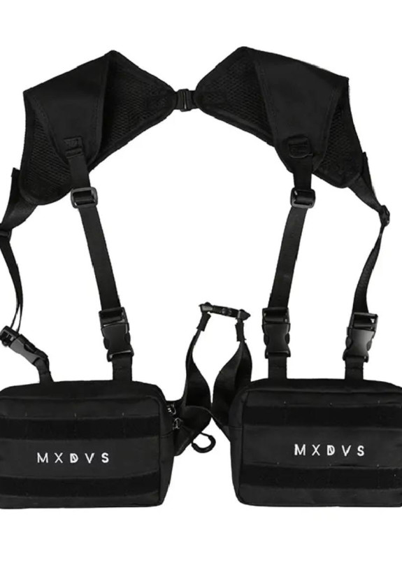 Багатофункціональна нагрудна сумка чорна MFStore Изображение Багатофункціональна нагрудна сумка чорна MFStore