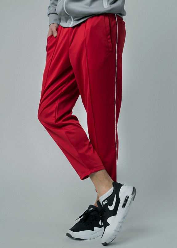 Изображение Cпортивные штаны мужские красные с полосками Tur streetwear