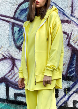 Худі жіноче оверсайз на блискавці жовте Изображение Худі жіноче оверсайз на блискавці жовте