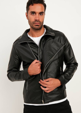 Косуха з екошкіри чорна MFStore Изображение Косуха з екошкіри чорна MFStore