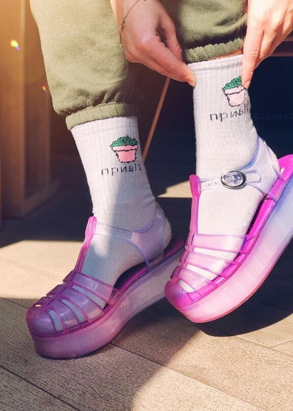 Носки серые привіт Изображение Носки серые привіт