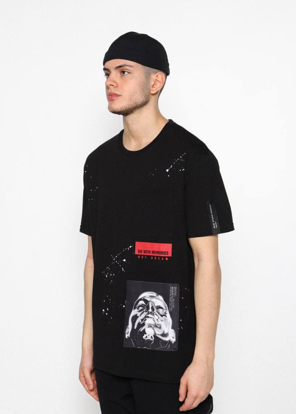 Футболка мужская с принтом черная RSNG ENRG MFStore Изображение Футболка мужская с принтом черная RSNG ENRG MFStore