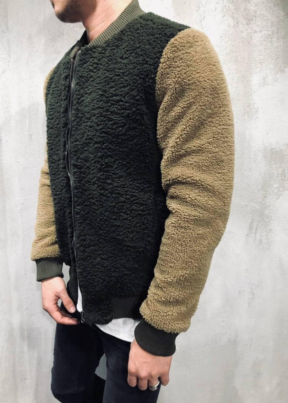 Бомбер плюшевый мужской хаки MFStore Изображение Бомбер плюшевый мужской хаки MFStore