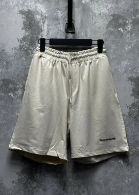 Стильні шорти вільного крою з текстом пудрові MFStore Изображение Стильні шорти вільного крою з текстом пудрові MFStore