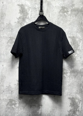 Футболка сіткою с лого на рукаві чорна MFStore Изображение Футболка сіткою с лого на рукаві чорна MFStore