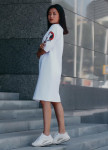 Изображение Платье-футболка женское белое с принтом