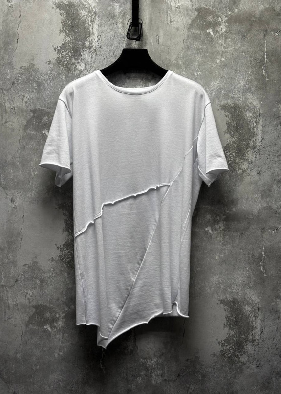 Асиметрична дизайнерська футболка біла MFStore Изображение Асиметрична дизайнерська футболка біла MFStore