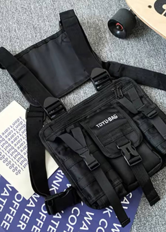 Стильна нагрудна сумка через плече чорна MFStore Изображение Стильна нагрудна сумка через плече чорна MFStore