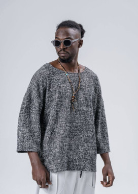 Футболка кімоно вільного крою темно-сіра MFStore Изображение Футболка кімоно вільного крою темно-сіра MFStore