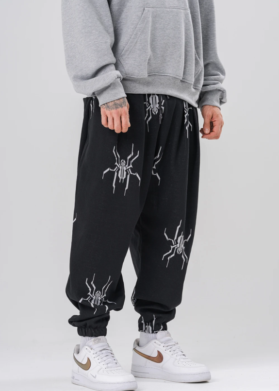 Штани вільного крою spiders чорні MFStore Изображение Штани вільного крою spiders чорні MFStore