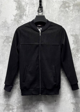 Легка вітровка-бомбер з еко замши чорна MFStore Изображение Легка вітровка-бомбер з еко замши чорна MFStore