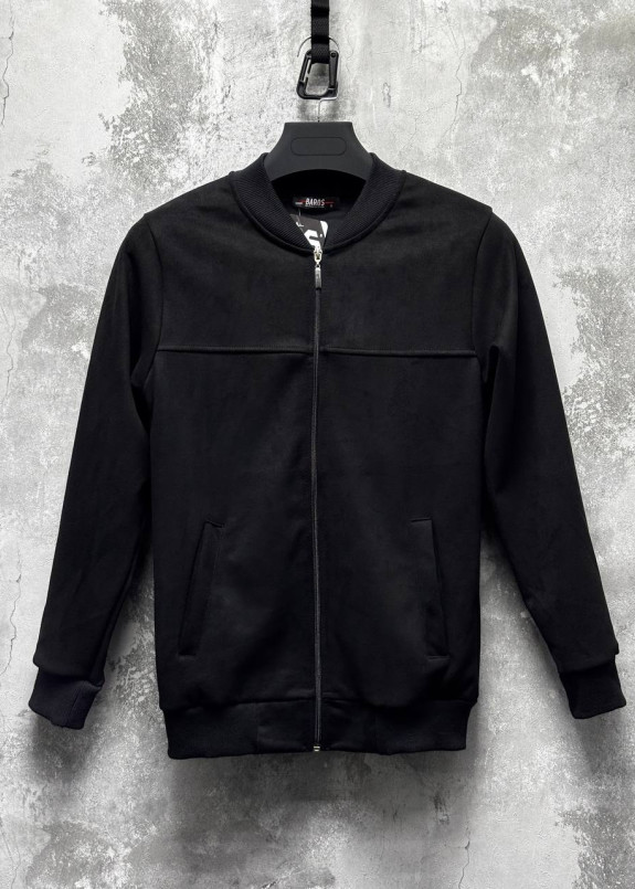 Легка вітровка-бомбер з еко замши чорна MFStore Изображение Легка вітровка-бомбер з еко замши чорна MFStore