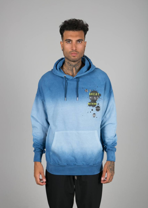 Худі оверсайз з текстом градієнтне синє MFStore Изображение Худі оверсайз з текстом градієнтне синє MFStore