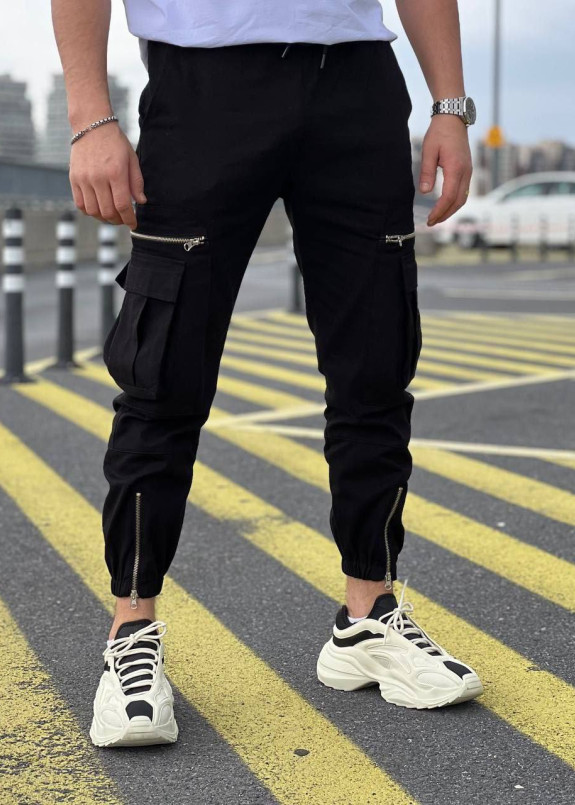 Карго чоловічі з блискавками на карманах і на манжетах знизу MFStore Изображение Карго чоловічі з блискавками на карманах і на манжетах знизу MFStore