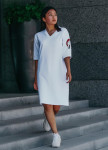 Изображение Платье-футболка женское белое с принтом