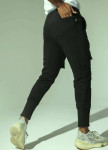 Изображение Спортивні штани з накладними карманами на манжетах чорні MFStore