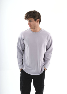 Базовий лонгслів подовжений сірий MFStore Изображение Базовий лонгслів подовжений сірий MFStore