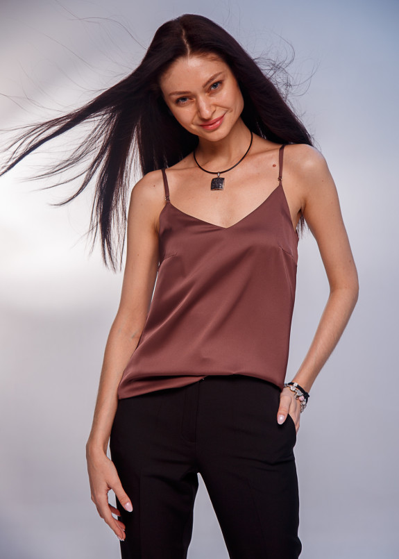 Топ коричневый Изображение Топ коричневый