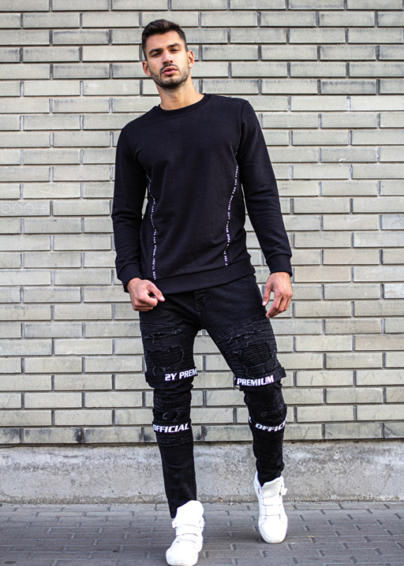 Кофта с вертикальными надписями по бокам MFStore Изображение Кофта с вертикальными надписями по бокам MFStore