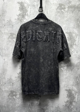 Оверсайз футболка виварена з нашивкою dedicated сіра темна MFStore Изображение Оверсайз футболка виварена з нашивкою dedicated сіра темна MFStore