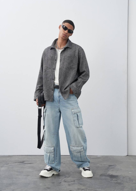 Сорочка оверсайз чоловіча сіра MFStore Изображение Сорочка оверсайз чоловіча сіра MFStore