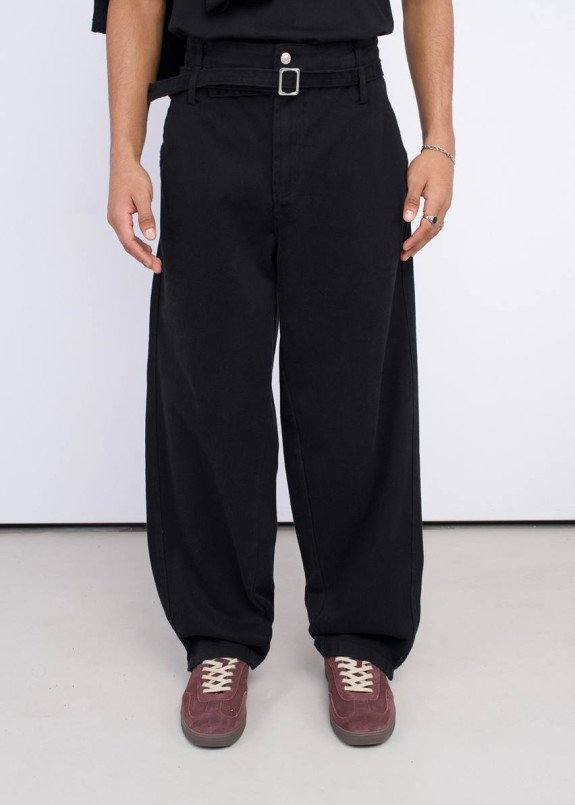 Стильні штани з деніму вільного крою чорні MFStore Изображение Стильні штани з деніму вільного крою чорні MFStore