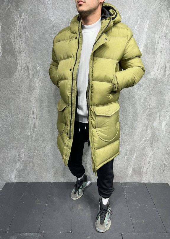 Удлиненная парка с капюшоном хаки MFStore Изображение Удлиненная парка с капюшоном хаки MFStore